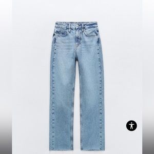ZARA HIGH RISE STRAIGHT LEG JEANS USA 2